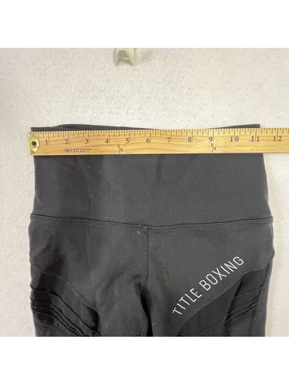 Alo Yoga Mesh Legging Small Black High Waist Panels Ankle Title Boxing Club